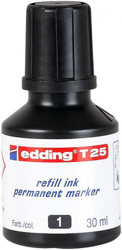TINTA ROTULADOR EDDING T-25 NEGRO -FRASCO DE 30 ML