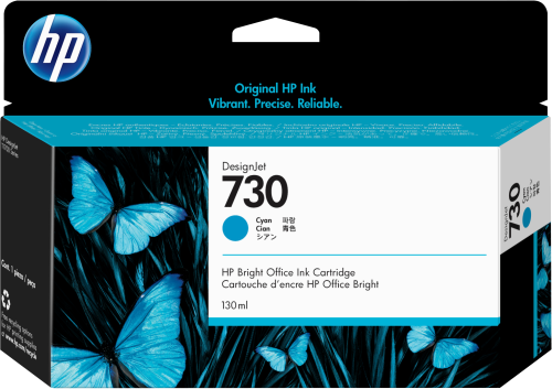 HP cartucho de tinta designjet 730 cian de 130 ml