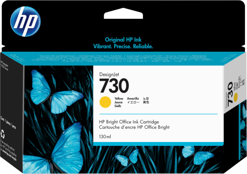 HP cartucho de tinta designjet 730 amarillo de 130 ml