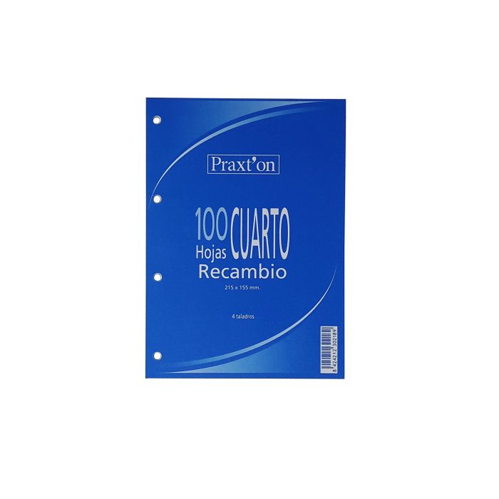 Recambio bloc PRAXTON 4 taladros cuarto 60G 100H pauta 2,5