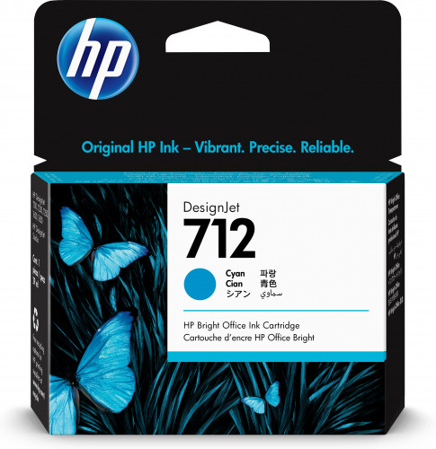 HP712 cartucho gran formato hp 712 cian (3ED67A)