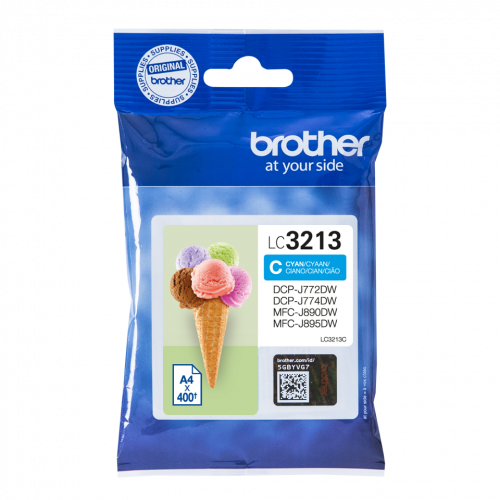Brother lc-3213C cartucho de tinta original alto rendimiento (xl) cian