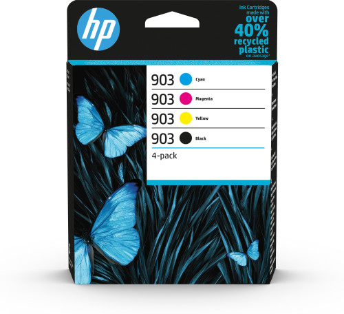 Hp paquete de 4 cartuchos de tinta original 903 negro/cian/magenta/amarillo