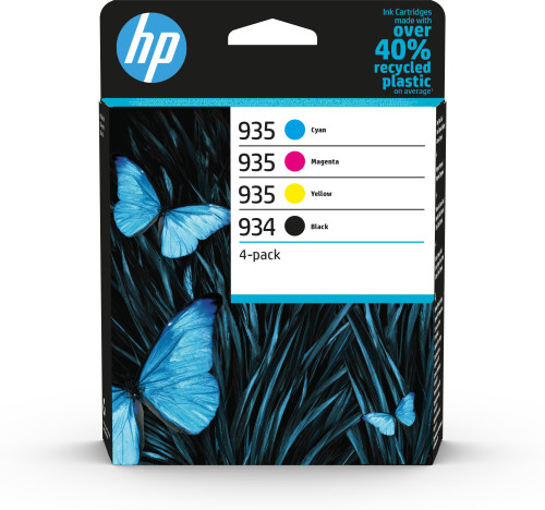 Hp paquete de 4 cartuchos de tinta original 934 negra/935 cian/magenta/amarilla