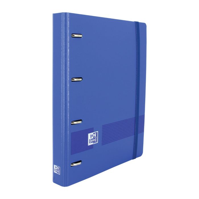 Carpebloc OXFORD 4 anillas 35MM polipropileno 360º live&go foam con goma A4+ 90G 100H azul klein