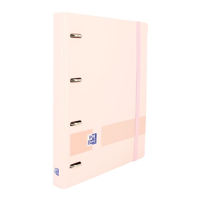 Carpebloc OXFORD 4 anillas 35MM polipropileno 360º live&go foam con goma A4+ 90G 100H rosa chicle