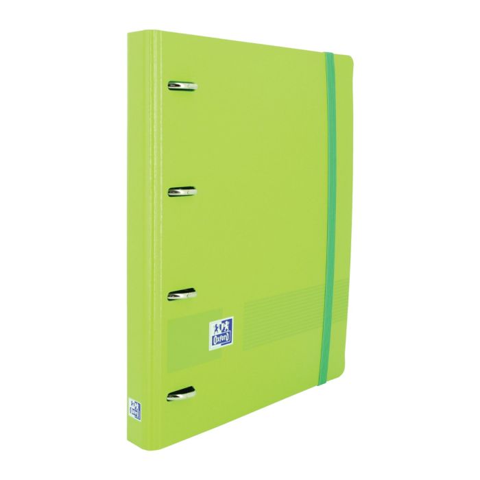 Carpebloc OXFORD 4 anillas 35MM polipropileno 360º live&go foam con goma A4+ 90G 100H verde manzana