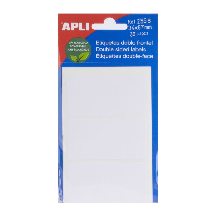 Etiqueta adhesiva APLI sobre 34X67 2558