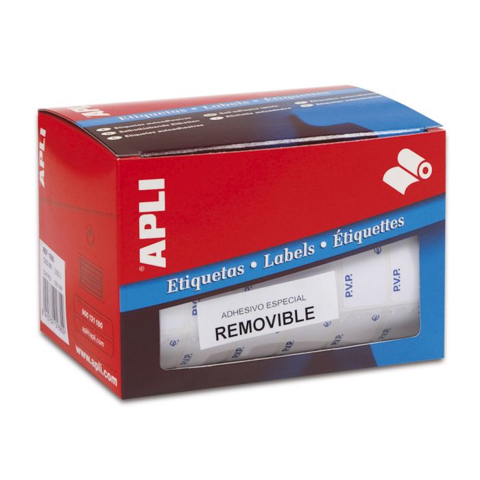 Etiqueta adhesiva APLI rollo 12X18 pvp/eur removible