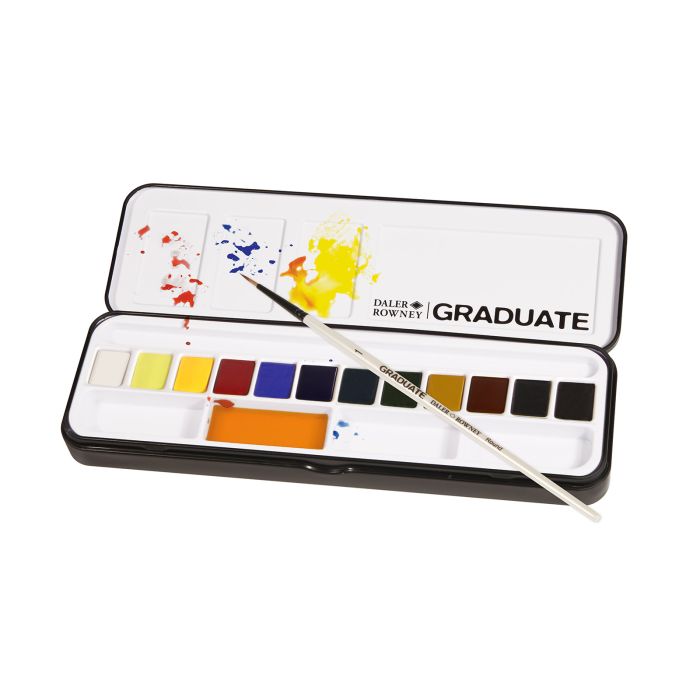 Acuarela daler graduate medio godets 12 colores