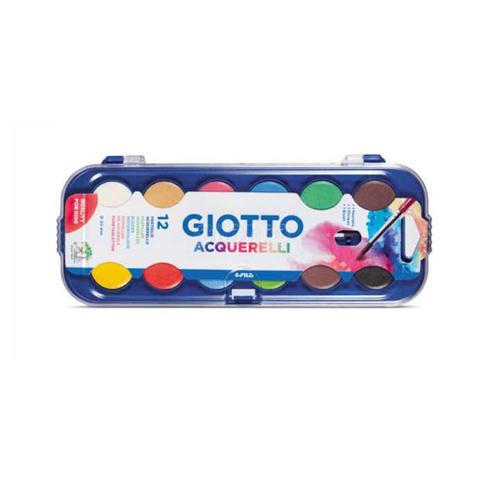 Acuarela GIOTTO 12 colores 30mm con pincel