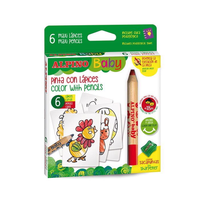 Lapiz color ALPINO baby la granja 6 colores