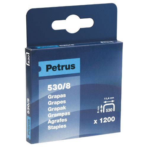 Grapas PETRUS 8 mm 530/8 1200 unidades