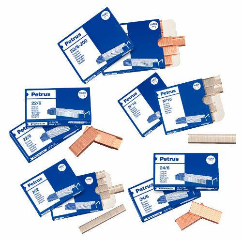 Grapas PETRUS galvanizadas 6 mm 30 hojas 22/6-24/6 1000 unidades