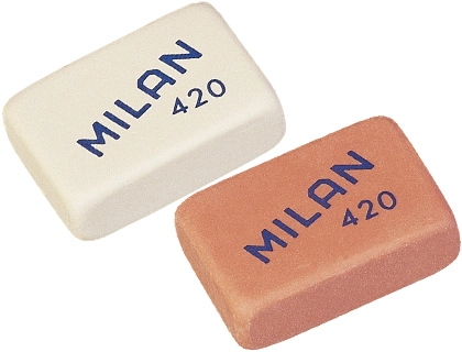Goma de borrar MILAN rectangular 2 colores miga de pan