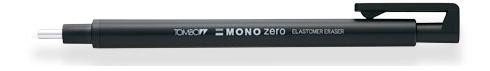 Borrador de precisión punta redonda 2,3 mm. cuerpo negro TOMBOW eh-KUR11