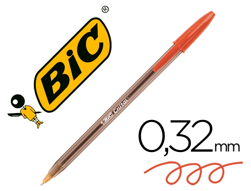 Boligrafo BIC cristal original 1 mm rojo