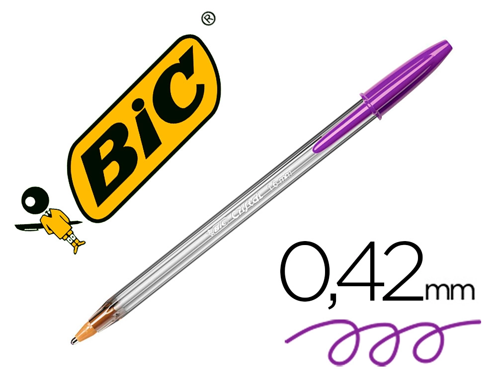 Boligrafo BIC fun 1,6 mm morado