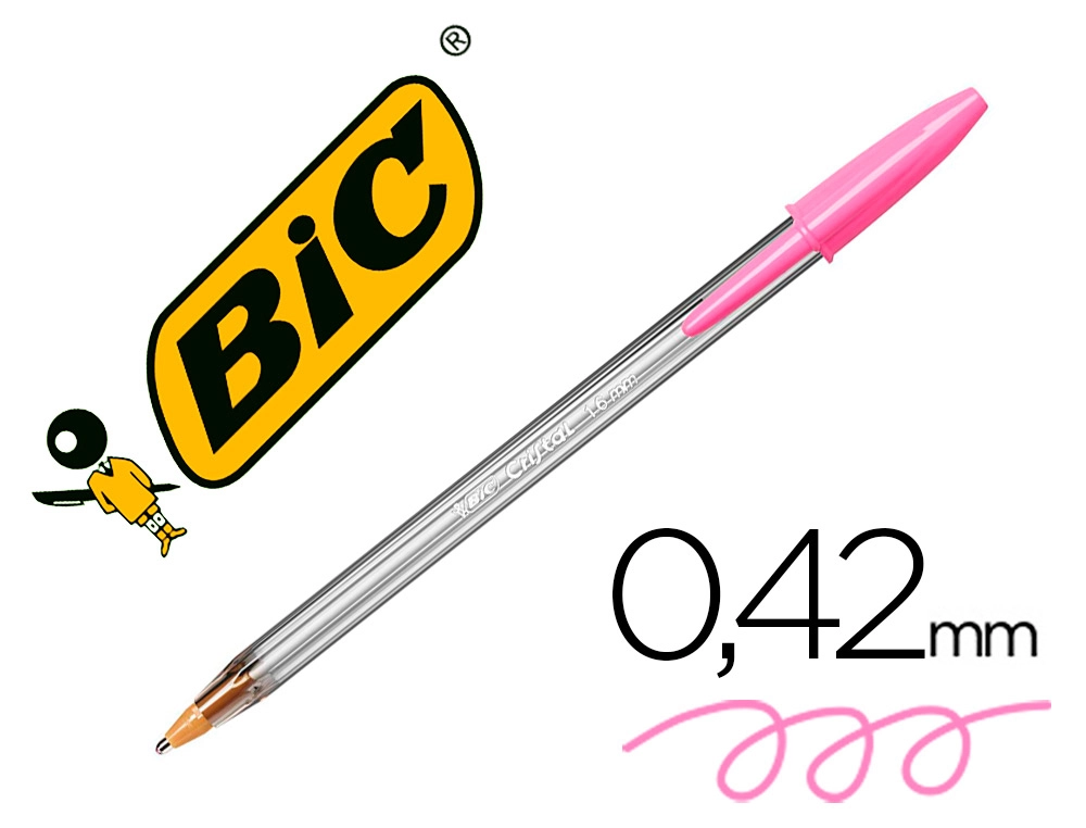 Boligrafo BIC fun 1,6 mm rosa