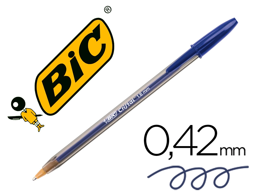 Boligrafo BIC x-large 1,6 mm azul