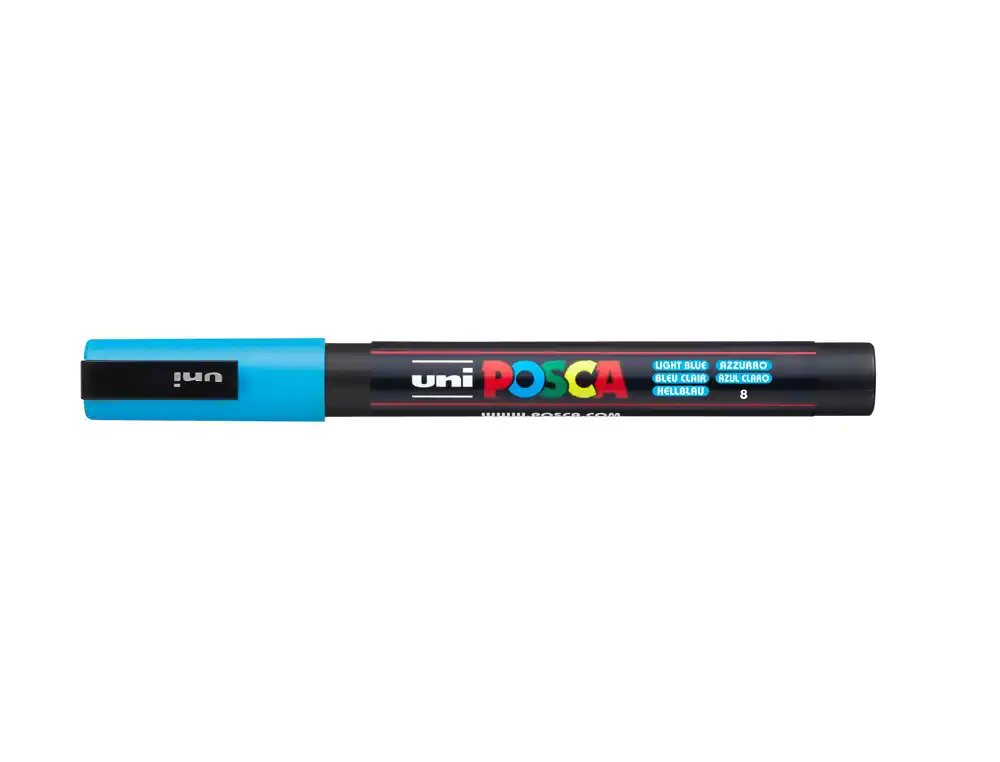 Rotulador uni POSCA pc-3M azul claro