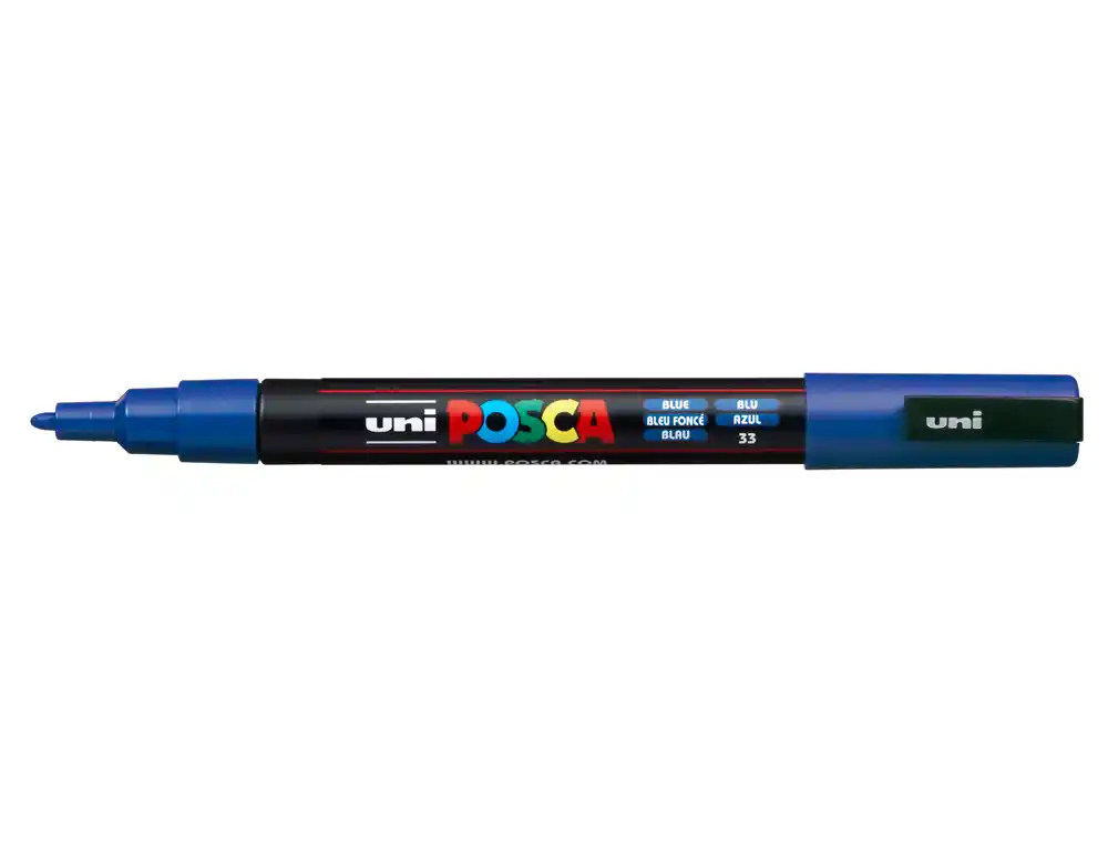 Rotulador uni POSCA pc-3M marcador de pintura punta conica 0,9-1,3 mm azul