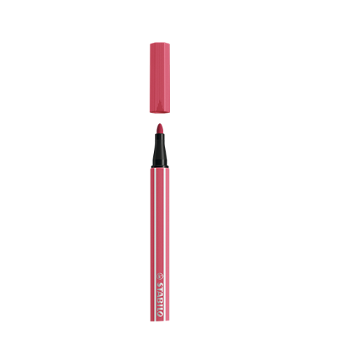 Rotulador punta fibra media 1MM. pen 68 rojo fresa STABILO 68/49