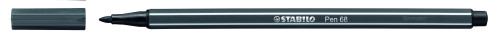 Rotulador punta fibra media 1MM. pen 68 gris intenso STABILO 68/97