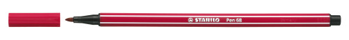 Rotulador punta fibra media 1MM. pen 68 rojo oscuro STABILO 68/50