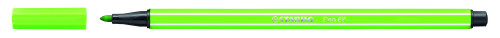 Rotulador punta fibra media 1MM. pen 68 verde neon STABILO 68/033