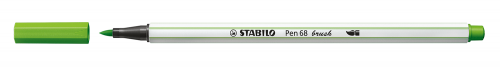Rotulador punta fibra pincel pen 68 brush verde hoja STABILO 568/43