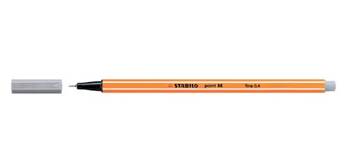 Rotulador punta fina point 88 0.4MM gris claro STABILO 88/94