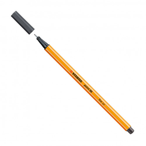 Rotulador punta fina point 88 0.4MM gris intenso STABILO 88/97