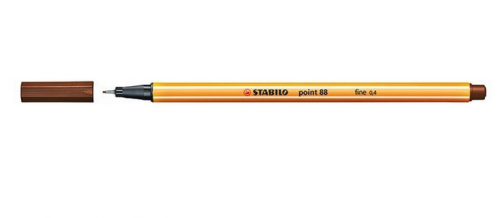 Rotulador punta fina point 88 0.4MM marron STABILO 88/45