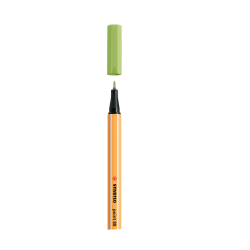 Rotulador punta fina point 88 0.4MM pistacho STABILO 88/34