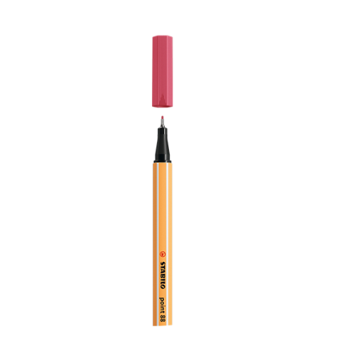 Rotulador punta fina point 88 0.4MM rojo fresa STABILO 88/49