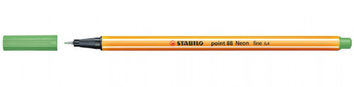 Rotulador punta fina point 88 0.4MM verde neon STABILO 88/033