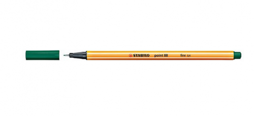 Rotulador punta fina point 88 0.4MM verde pino STABILO 88/53