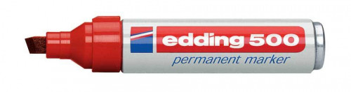 Marcador permanente punta biselada 2-7MM 500 rojo EDDING 500-02