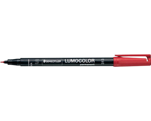 Marcador lumocolor permanente punta superfina 0,4MM. rojo STAEDTLER 313-2