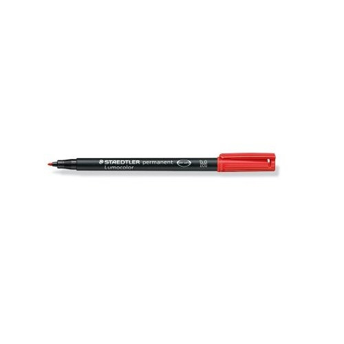 Marcador lumocolor permanente punta media 1MM. rojo STAEDTLER 317-2