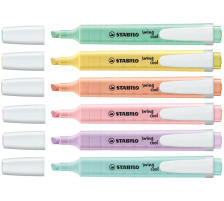 Estuche plastico swing cool pastel 6 unidades surtidas trazo 1/4MM. STABILO 275/6-08