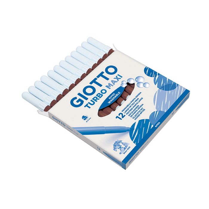 Rotulador GIOTTO turbomaxi marron caja 12UD