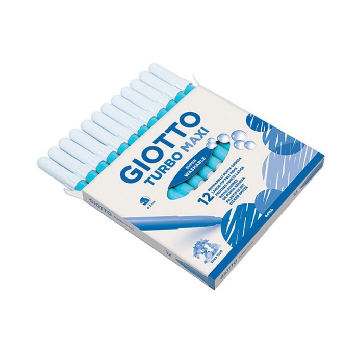 Rotulador GIOTTO turbomaxi azul claro caja 12UD