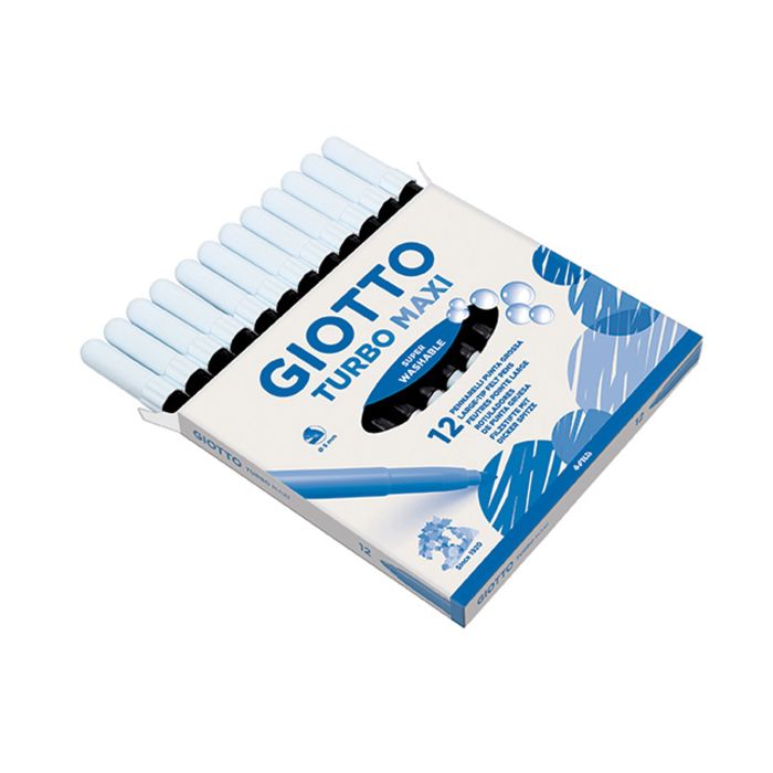 Rotulador GIOTTO turbomaxi negro caja 12UD