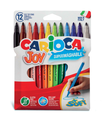 Estuche 12 rotuladores joy bolsa cartón CARIOCA 40531