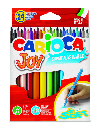 Caja 24 rotuladores colores joy CARIOCA 40615