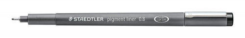 Rotulador calibrado pigment liner 308, 0,8MM, negro STAEDTLER 308 08-9