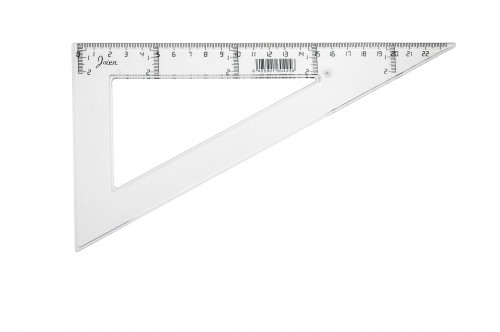 Cartabon transparente en plastico inyectado graduado y biselado 25 cm. FAIBO 41325