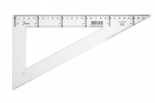 Cartabon transparente en plastico inyectado graduado y biselado 30 cm. FAIBO 41330